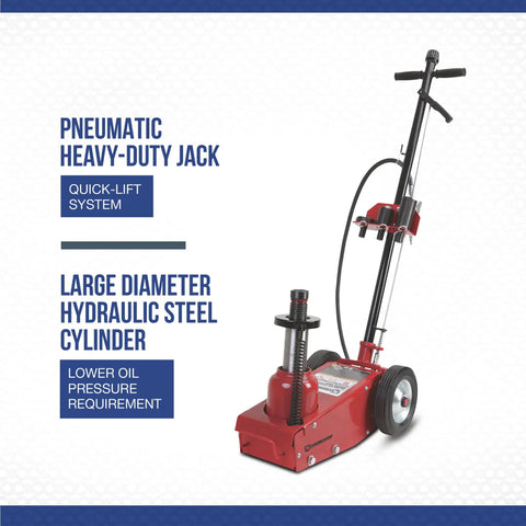 Heavy Duty 35 Ton Air Hydraulic Floor Jack With Quick Lift Action And Rock Solid Steel Build Featuring Grease Proof Paint For Everyday Shop And Garage Hustle
