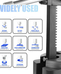 Heavy Duty 3 Ton Arbor Press With Ergonomic Handwheel And Non Slip Grip 12 Inch Tall Cast Iron Desktop Machine for various metal processing tasks.