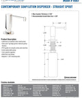Matte White Bridge Kitchen Faucet With 12 Inch Articulating Spout And Full Two Piece Suite diagram with dimensions and details.