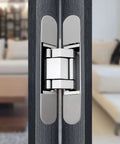 Beefy Hidden Door Hinges With Silent Hydraulic Buffer For 80Kg Load Bearing Concealed Cross Style Hinges For Heavy Duty Wood Doors