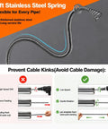 Twenty Five Foot Flexible Steel Drain Auger With Drill Adapter For Shower And Tub Unclogging Of Hair And Grease Built Like A Tank cable management guide