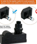 Two Outlet Push Button Grill Igniter Kit For Char Broil Grills showing correct AA battery installation