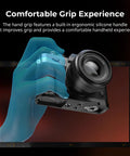 Dope Silicone L-Shape Handgrip for Fuji X-T30 Series Cameras highlighting ergonomic hold and quick release plate.