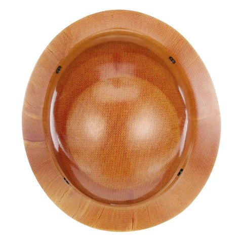 Top view of Skullgard Worksite Ready Full Brim Hard Hat With Fas Trac III Ratchet Suspension Non Slotted Phenolic Resin Construction.
