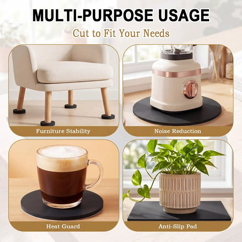 Straight Up Rock Solid Self Adhesive Neoprene Foam Sheet 24 By 60 Inch Closed Cell Sponge Pad for furniture stability.