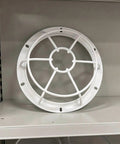 Tough As Nails Smoke Sensor Protective Cage With Heavy Duty Vandal Resistant Fire Alarm Sprinkler Cover For Offices And Hotels Using Rock Solid Anti Collision Shield, white polypropylene design.