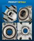 Collage of Front Wheel Bearing And Hub Assembly For 4WD Chevrolet Silverado 1500 2019-2022 showing various angles and details