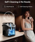 Countertop Nugget Ice Maker With Handle Ready In About 6 Minutes Produces Up To 35 Lbs Per Day Auto Clean Removable Top Cover