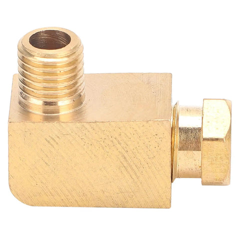 Heavy Duty Brass Lube Fitting 90 Degree Adapter Stops Oil Leaks Under High Pressure On Nylon Copper Aluminum Tubing With Heat Resistant Build Ensures Long Life In Tough Conditions So You Can Get It Done Fast And Clean Without Messing Up.