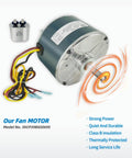 Condenser Fan Motor Replacement For Your AC Upgrade Plug-And-Play One-Tenth HP 1100 RPM 208-230V 60Hz 48 Frame CCW with capacitor