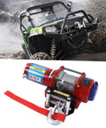 Heavy Duty 4500lb Electric Winch Kit With Roller Fairlead And Remote Control For Trucks Trailers SUVs on off-road vehicle.