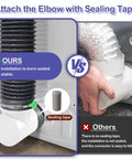 Space Saving Dryer Vent Hose Kit For Tight Spaces Inside The Home, 90 Degree Elbow, Vent Connector, with sealing tape comparison
