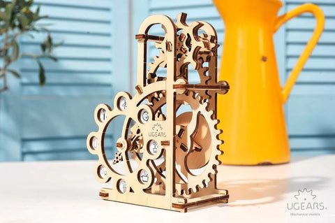 Dynamometer Mechanical Model Kit 3D Wooden Puzzle For Self Assembly No Glue Needed Brain Teaser For Kids Teens And Adults Perfect Desk Decor And Hands On STEM Challenge, 3D plywood gear model on desk