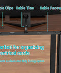 Magnetic Cable Management Raceway Kit Easy Install For Under Desk shown organizing cables on desk