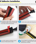 Self-adhesive installation of Heavy Duty Wire Protector Tubing With Non Slip Surface Stick-On Cable Covers for floor and wall.