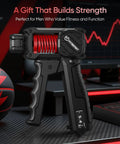 Grip Strength Trainer With Built-In Counter And Oversized Ergonomic Handle, Adjustable 30-130 Lb Hand Gripper For Forearm Training
