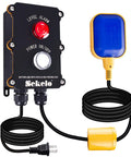 Sump Pump Alarm With 10ft Float Switch And 90dB Alarm, LED Power On Off Indicator, IP67 Waterproof For Indoor Outdoor Use