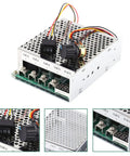 DC Motor Speed Controller With Digital Display And Reversible Drive For Industrial Automation And DIY Projects, 10V To 55V Input, 60A Capacity, Clear Speed Readout, Easy Direction Change, Rugged Circuit Board, metal enclosure