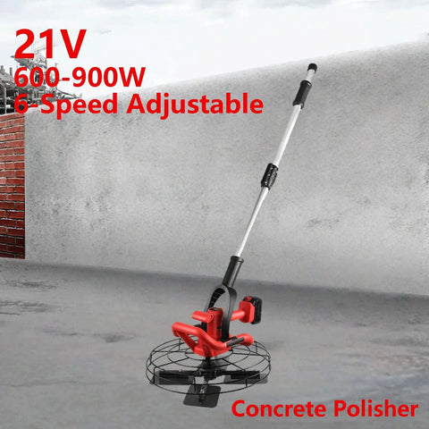 Cordless Concrete Power Trowel Machine Electric Floor Smoother for Pavement and Construction with 4 Pro Grade Blades shown.