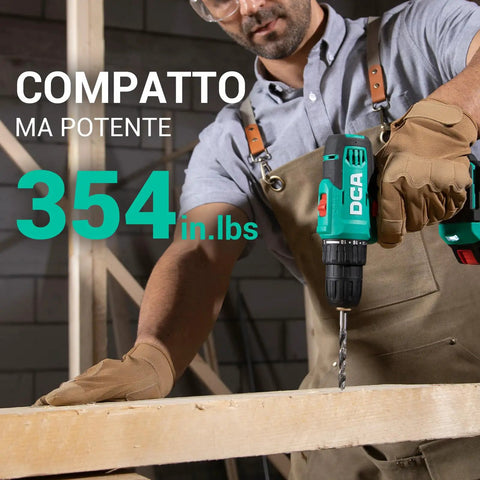 Cordless Drill Set With 354 In Lbs Torque, 3 8 Inch Keyless Chuck, 20V Power Drill Kit With 2.0Ah Battery And Charger, 18 Plus 1 Clutch, 25 Piece Drill Driver Kit For Home Projects