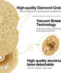 Close-up of 4 Inch Diamond Grinding And Polishing Pads Grit 30 And 50 Aluminum Based Backer For Concrete Granite Marble Stone Shaping.