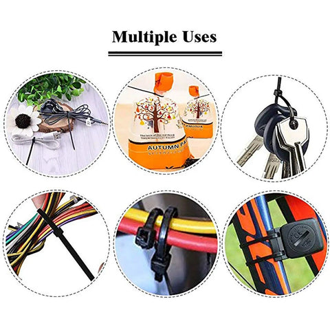 1000 Pcs Self Locking Zip Ties 6 Inch Nylon Cable Ties White Heavy Duty All Weather Indoor Outdoor Use DIY Ready For Home Office Garage Workshop Projects And Cable Management