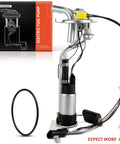 Electric Fuel Pump Assembly With Sending Unit In Tank Direct Fit For Chevrolet S10 Blazer GMC Jimmy Sonoma Oldsmobile Bravada 1992 1994 4.3L V6 OE Style Replacement 25028845 with packaging and components visible.