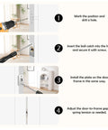 Installation steps for Two Pack Adjustable Ball Door Catches for Internal and Closet Doors, Near Silent Close Latch Hardware.
