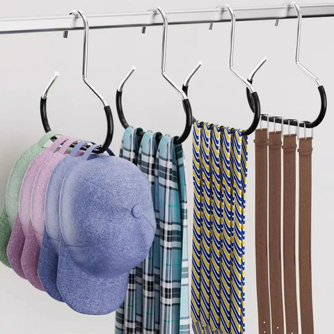 Slick Stainless Steel Hat Rack Hanger Set Holds Baseball Caps Scarves And Versatile Handbags While Taking Up Minimal Closet Space For That Crisp Tidy Closet Vibe You Have Been Craving From Your Home Wardrobe Setup