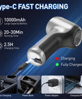 Cordless Car Vacuum With 20000Pa High Power Suction, Brushless Motor, charging via USB Type-C for quick recharge.