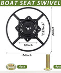 Heavy Duty 24 Inch Recliner Chair Swivel Ring Base Kit Replacement With 10 Inch Swivel Ring Base 360 Degree Rotation Bottom Mechanism
