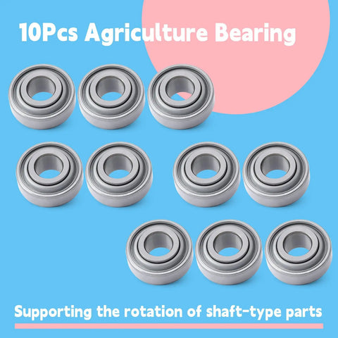 203KRR2 Agriculture Bearing 0.64 Inch Bore Replacement For John Deere Case IH 10 pack displayed on a colorful background.