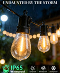 Outdoor String Lights LED Patio Lights 100Ft Waterproof Dimmable Porch Lighting With Remote Shatterproof S14 Bulbs