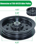 Two Pack Idler Pulley Kit 4.25 Inch Drop In Replacement For Cub Cadet RZT 50 LTX 1040 LT1045 LTX 1050 Decks with dimensions
