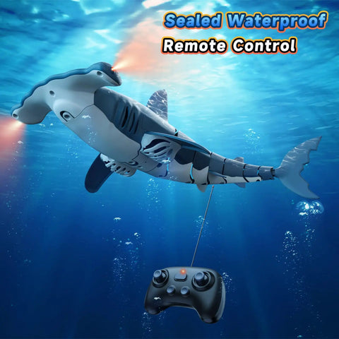 Remote Control Shark Toy With Realistic Dive Action For Pool And Bath Water Toy For Kids Blue Gift For Boys Age 6 Plus
