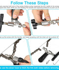 Hands using All In One Bike Chain Tool Kit For 6 7 8 Speed Chains With Breaker Hook Link Pliers And 6 Pairs Chain Buckles
