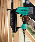 Using Go To Pro Grade Finish Nailer 16 Gauge Pneumatic Nail Gun With 1 Inch To Two And A Half Inch Nails Tool Free Depth Adjustment