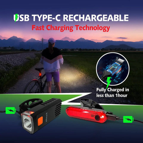 4 Pack USB C Rechargeable Bike Lights Headlights For Night Rides Men Women And Kids With 3 Modes A Safe Indicator Light For Skateboards Strollers And Wheelchairs
