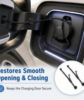 Heavy Duty Charging Port Retention Strap For BMW i3 keeps your saggy electric vehicle cover sealed tight with a flexible hinge design.