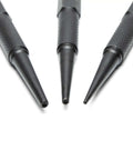 Pro Grade 3 Piece 5 Inch Steel Punch Set with Black Oxide Finish, Laser Etched Size Markings, Knurled Handles for a Firm Grip