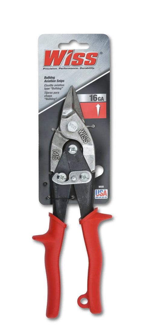 Beefy Bulldog Straight Snips Metal Cutter With Spring Loaded Return For Left Or Right Hand Use Nine And A Quarter Inch Heavy Duty Tool