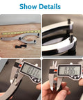 Details of 10 Inch Beefy Heavy Duty Gland Nut Wrench with handle, adjustable spanner for loosening hydraulic glands, ruler shown