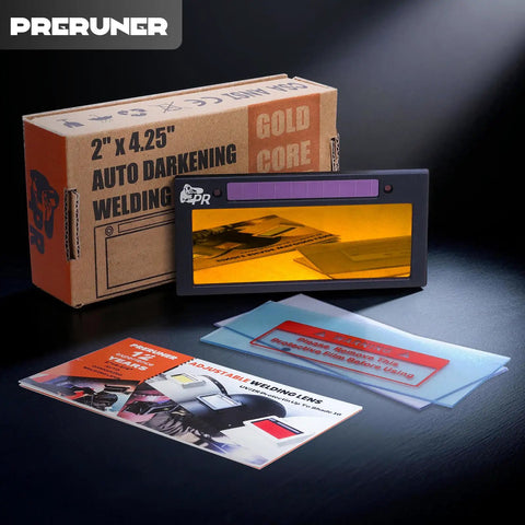 Professional Style Smooth Operator Heavy Hitter Slim Auto Darkening Welding Lens Shade Nine with box and protective filters.