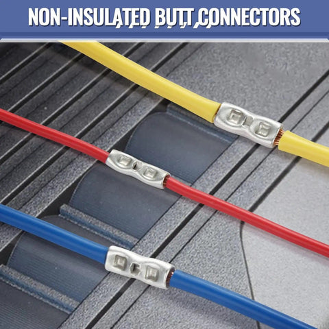Beefy 460 Piece Non Insulated Butt Connectors Kit For 24 To 8 Gauge Wire Uninsulated Butt Splice Connectors Tinned Red Copper Electrical Crimp Terminals in use