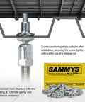 Three Eighths Inch Screw Swivel Expandable Thread Rod Anchor For Pipe Hangers Install Vertical Up To 45 Degrees Electro Zinc Finish Heavy Duty Galvanized Steel 25 Pack For Heavy Duty Use in use under metal deck.