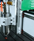 Solid Aluminum CNC Spindle Mount Bracket With Dead On Split Clamping Grip offering quick release for 48mm and 52mm bores on a spindle.