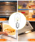 Two Pack 40W Microwave Light Bulbs WB36X10003 130V E17 Base Warm White Replacement with appliance examples