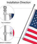 Aluminum Flag Pole Rings With Bearing For 0.75 To 1 Inch Flag Poles, No Tangle 360 Degree Rotation, Durable Carabiner Clips, No Fuss Quick Install, Keeps Your Flag Flowing Smooth And Safe. top and bottom installation on flagpole