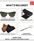 Square Shape Non Polarized Sunglasses With G15 Green Lens For Men And Women Includes Official Eyewear Kit, showing accessories.