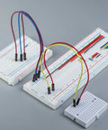 Jumper Wire Kit For Arduino DIY 30 Cm Long 120-Piece Multicolor Dupont Ribbon Cables Include 3 X 40-Pin Male To Male Jumpers setup on breadboards